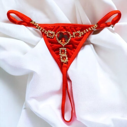 Jewel Heart Thong