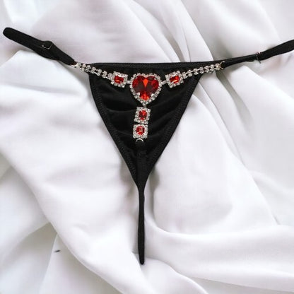 Jewel Heart Thong